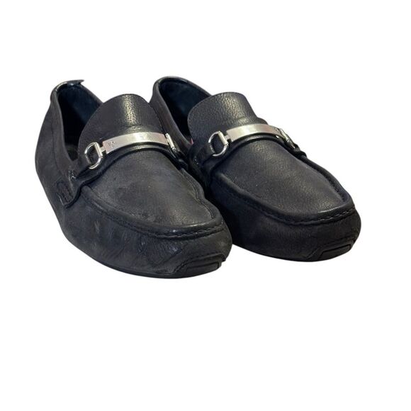 Cole Haan Somerset Black Pebbled Leather Bit Loafers C11835 Size 12 - Picture 1 of 7